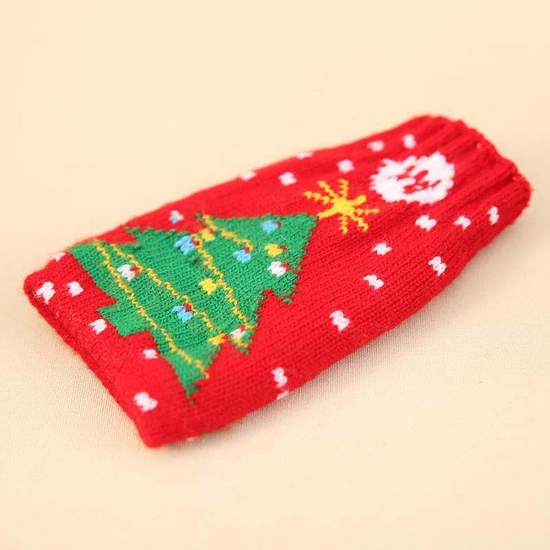 Conjunto de Capas de Garrafa de Cerveja Premium Tricotadas de Natal Incluindo Padrões Festivos de Flocos de Neve, Renas e Homens de Gengibre