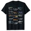Haifischarten Biologie Verschiedene Haifischarten T-Shirt Comics Bekleidung für Kinder Erwachsene Y2K Oberteile Grafik-T-Shirts Oberteile Geschenkidee