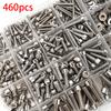 460pcs - M3 M4 M5 M6 Socket Head Cap Screws, Stainless Steel Socket Head Cap Screws, Nuts and Washers Set, for Home DIY Repairs.
