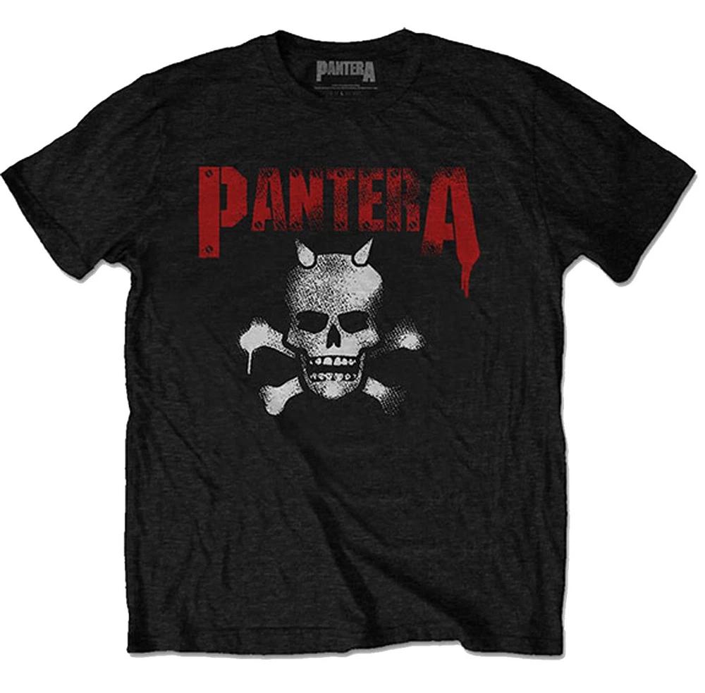 Pantera Horned Skull Stencil Unisexs TShirt Unisexs L