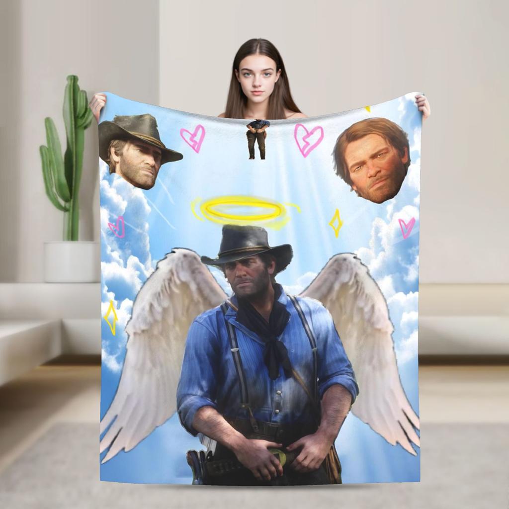 Arthur Morgan Red Dead Redemption Super Zacht Dekentje Esthetische Woondecoratie Flanellen Bedsprei Bank Bed Cover