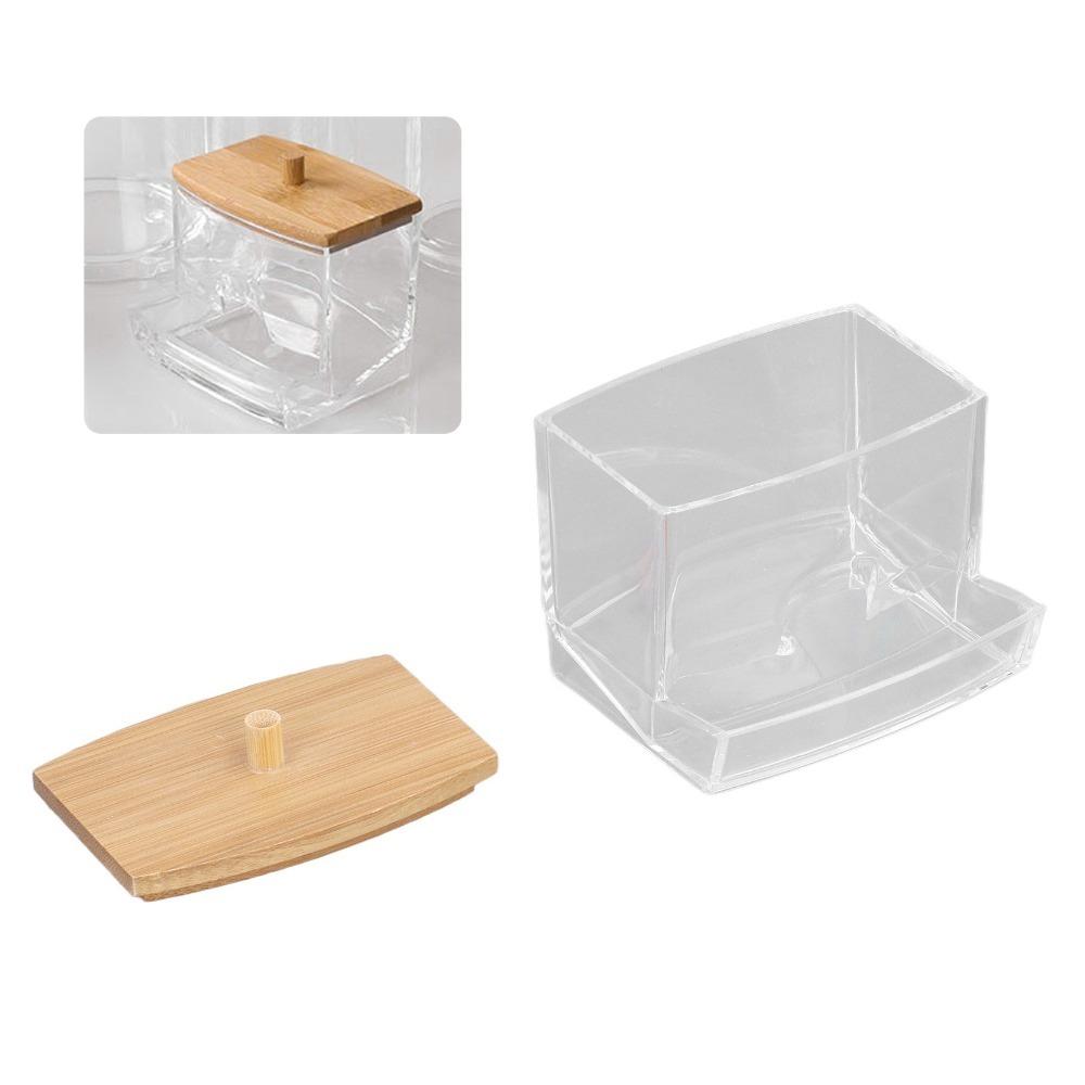Sturdy Durable Cotton Swab Container High Smoothness Cotton Swab Storage Case  Bathroom Countertop