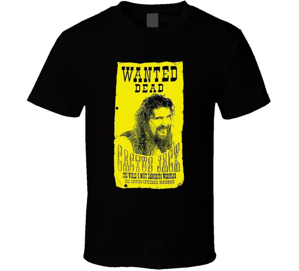 

Cactus Jack Wanted Dead Wrestling T Shirt Mens Womens Tees Top 2XL