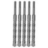 5pcs 210mm Length Rotary Hammer Drill Bits 2 Flute Spiral SDS Plus Hammer Bits  For Concrete