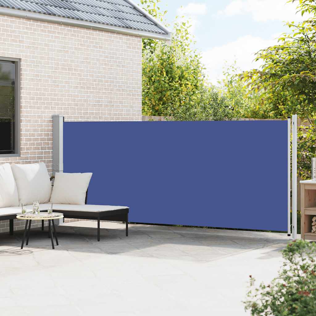 Side Awning Extendable 600 x 160 cm Blue