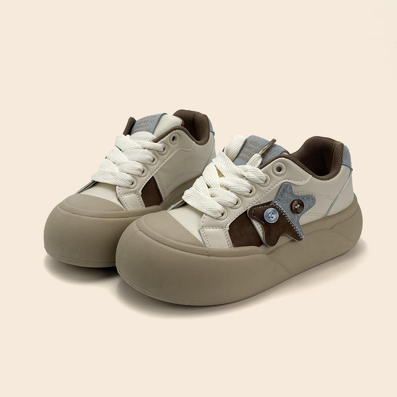 

0 Fashion versatile color matching breathable women s spring new niche design heightening casual shoes 40