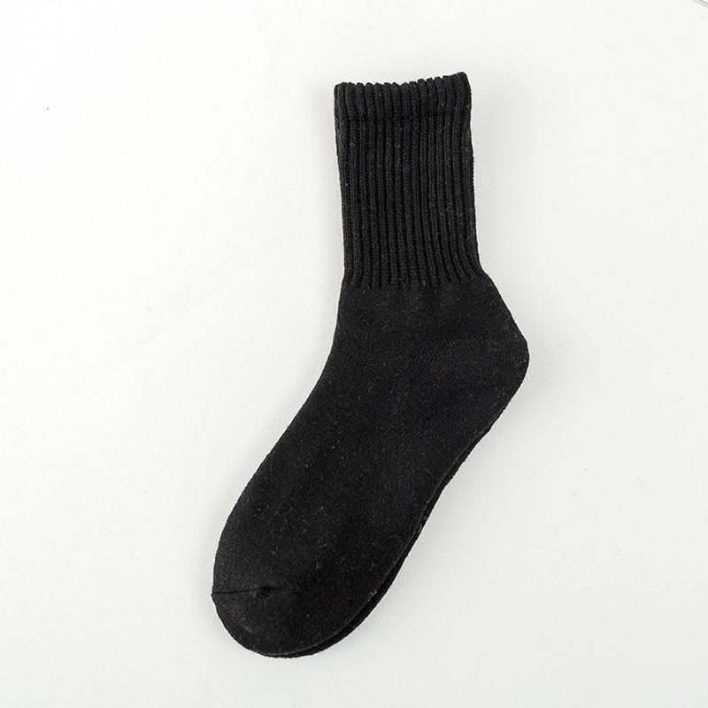 Men's Autumn and Winter New Products Thick Warm Solid Color High Like Rib Hair Ring Tube Socks