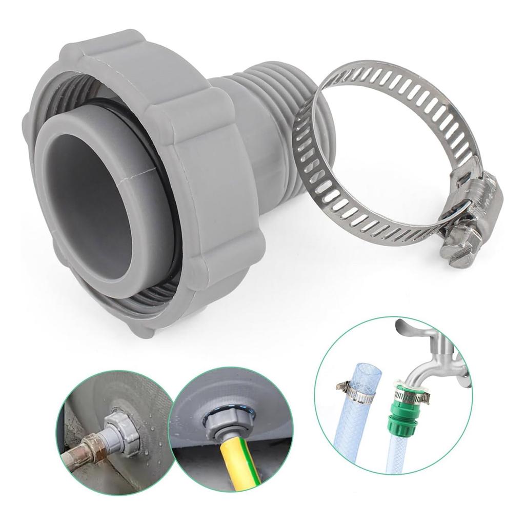 Schwimmbecken Ablaufanschluss Verbindet Ersatz für Schwimmbecken Ablaufstopfen Anschluss Schlauchadapter Verbindung Garten