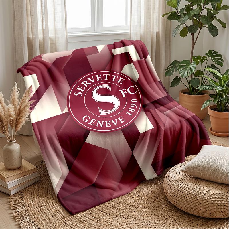 Servette FC Coperta Morbida in Pile di Flanella Leggera Accogliente Calda Coperta Plaid per Divano Letto Arredamento Casa