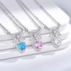 Korean Style Bowknot Heart Necklace: Diamond-Studded, Sweet, Versatile, High-End Women's Jewelry