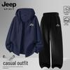 JEEP SPIRIT Men's Casual Hoodie Tracksuit Set