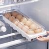 Egg Holders For Refrigerator 12 Slot Refrigerator Egg Storage Holder Space-Saving Dispenser Fridge Organizer