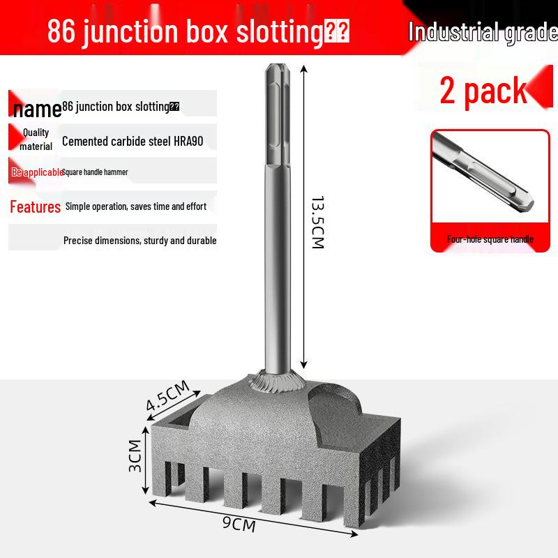 New Square Hole Puncher for Junction Box - Electrician's Thickened Socket Slotting Tool