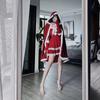 Christmas Robe Cape Shoulder Cape Sexy Pure Dress Pack Cross New Red Big Golden Velvet Uniform