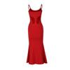 Schwarz Rot Maxi Kleid Frauen Elegante Hot Girl Hohl Schmetterling Retro Hosenträger Ärmelloses Kleid Weibliche Taille Sexy Mädchen Langes Kleid