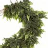 Artifical Green Pine Wreath Dense Christmas Vines Faux Garland for Fireplace Tree Mantel Outdoor Porch Indoor Stair Table Door