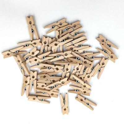 New! 100pc Natural Wooden Clothespins Multi-functional Reusable Mini Clips Clothes Pins With 10m Jute