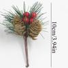 Artificial Pine Needle Greenery & Red Berry Bouquet for Holiday DIY & Gift Packaging