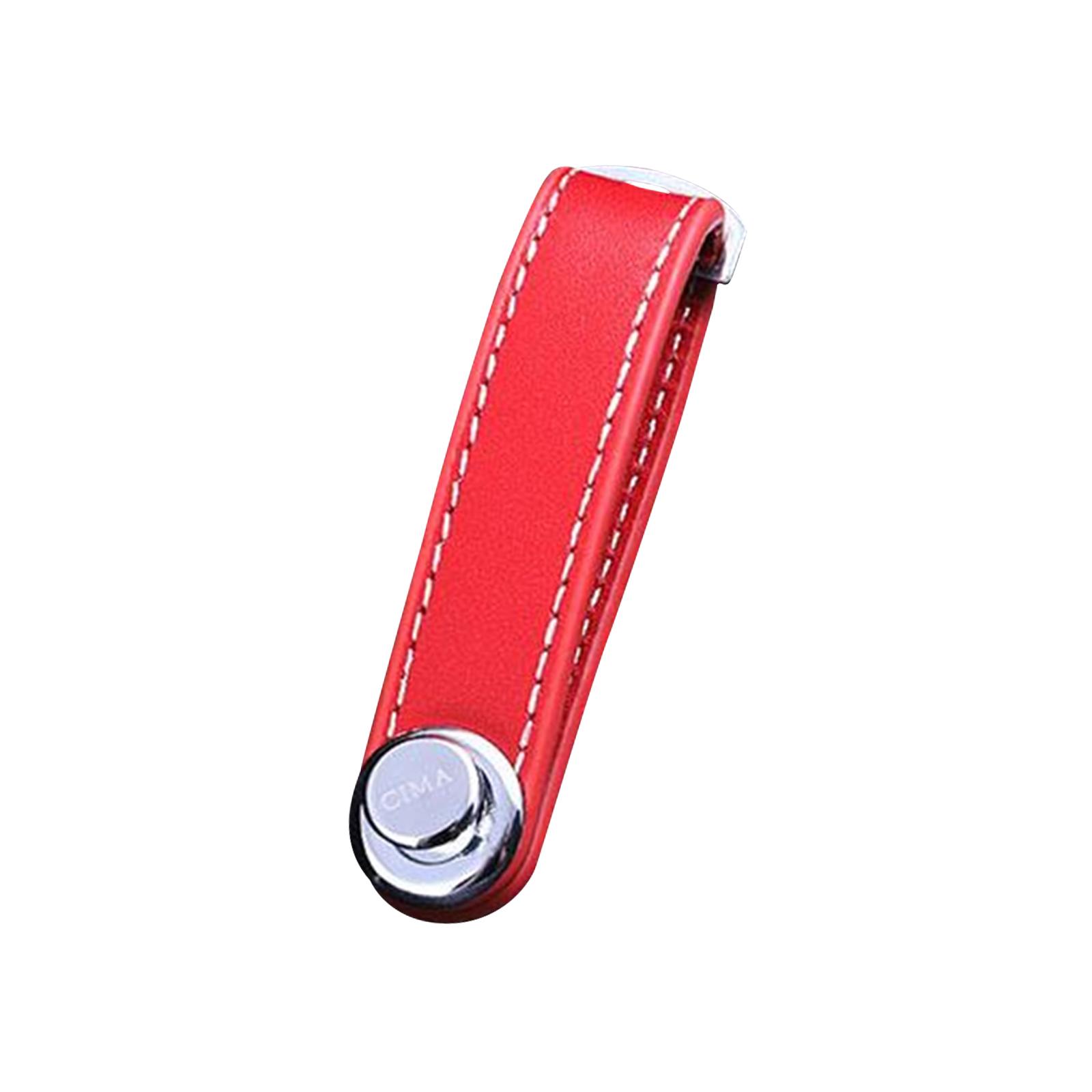 

Custom Engraved Leather Key Storage Keychain One Size красный