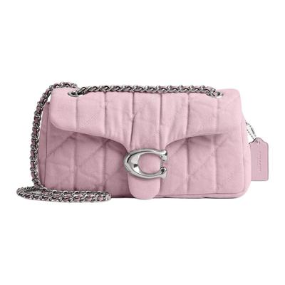 Tabby 26 Klasyczna Skórzana Torba Listonoszka na Ramię z Logo Średnia Damskie Torby Jasnoróżowa CBG31-LHY24