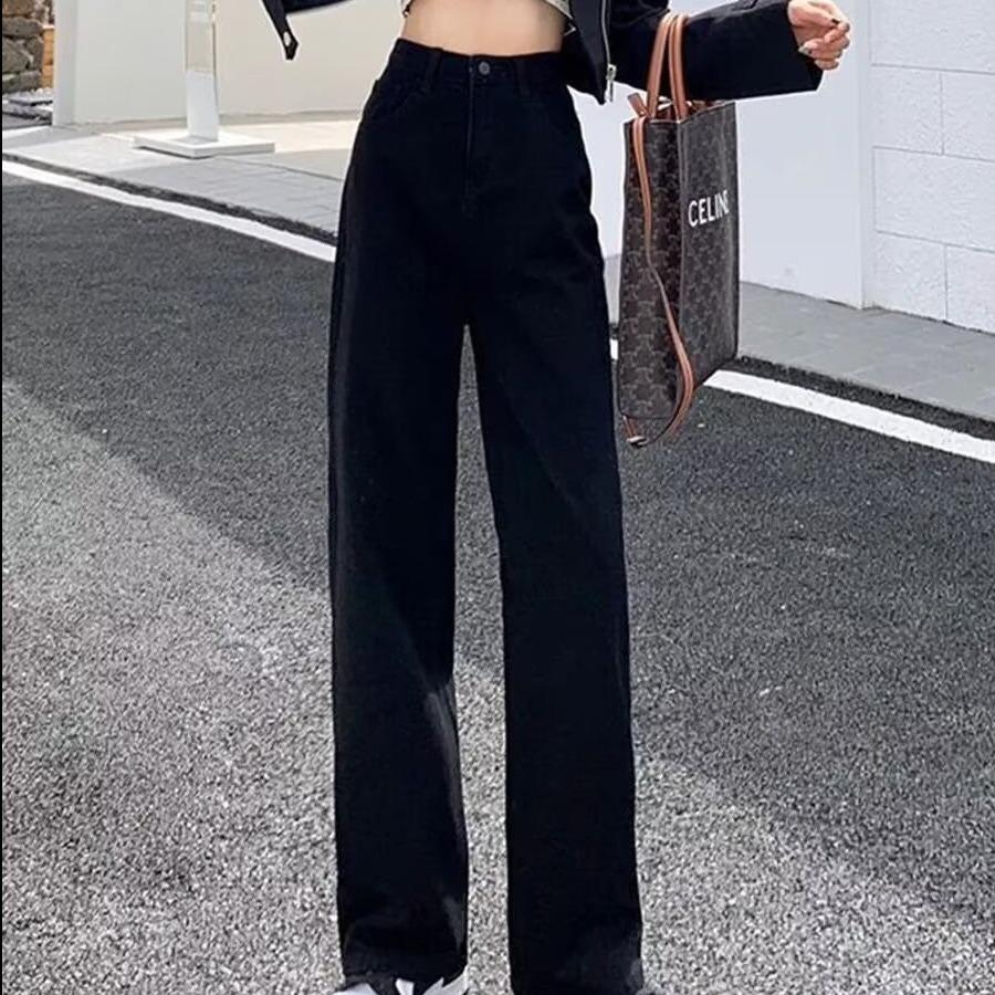 2025 Summer Retro Slimming Straight-Leg Jeans for Women with Pear-Shaped Figure M