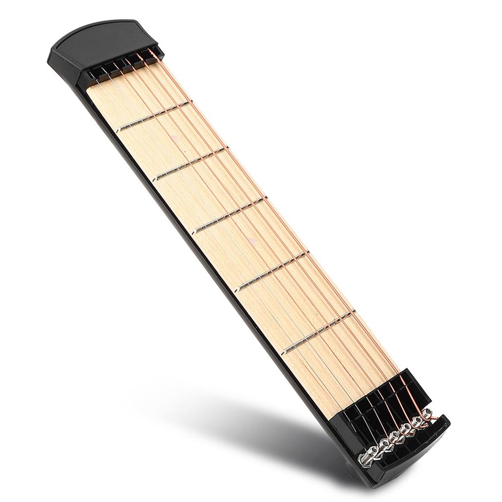 New Portable 6 Fret Pocket Guitar Left Hand for Beginner Guitarist Practice Training