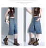 Women's Plus Size Loose Straight-Leg Denim Cropped Pants - Summer BF Lazy Style