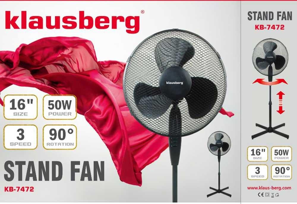 KLAUSBERG KB-7472 FLOOR STANDING FAN
