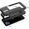 for iPhone 11 Case with Card Holder, Credit Card Slot Protective Wallet Case- Black
