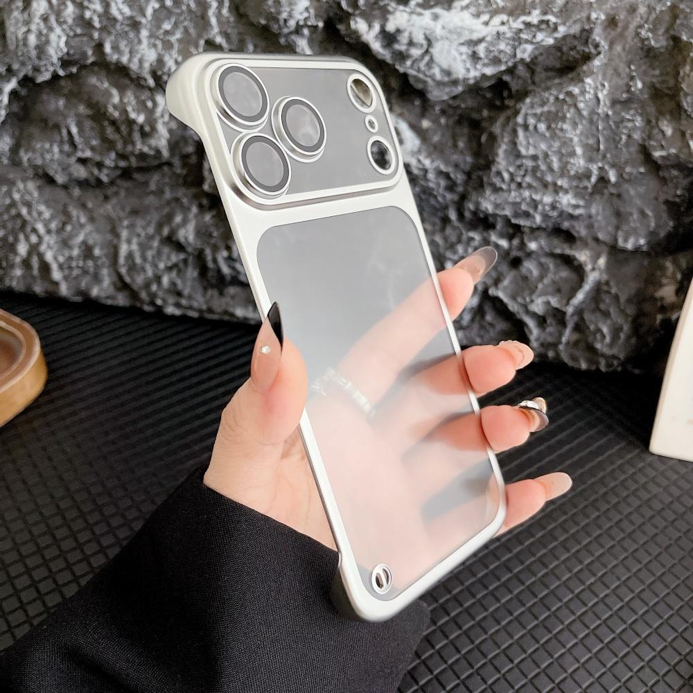 Luxury Matte Plating Borderless Case For iPhone 17 Air 16 15 14 13 12 Pro Max 17ProMax Ultra Thin PC PC Translunt Phone Cover
