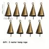 9pcs Vintage Bell Set, DIY Metal Wind Chime with Christmas Bells, Retro Golden Cowbells for Decor – For Christmas,Thanksgiving