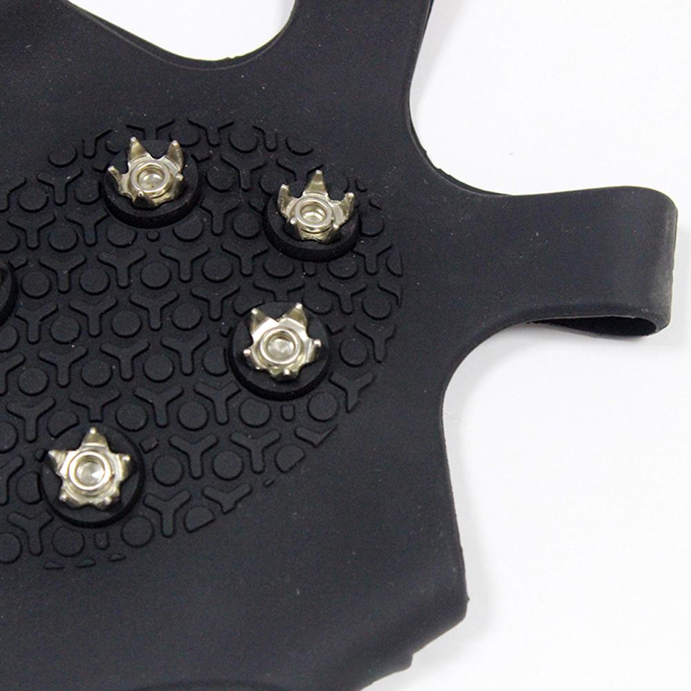 1 Pair Crampons Ice Traction Cleats Non Slip Shoe Grips 10 Spikes Ice Cleats for Shoes Boots Traction Cleats for