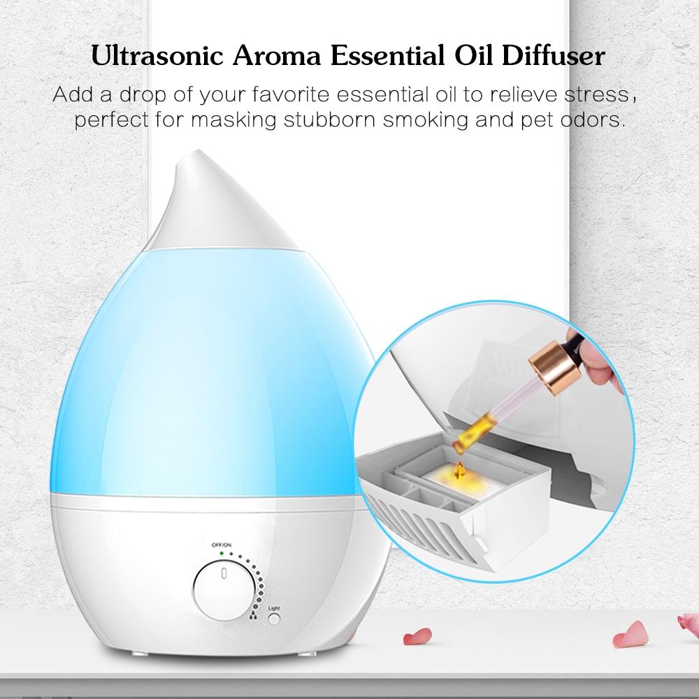Office 7 Color Change LED Night Light USB Air Purifier Cool Mist Humidifier Aroma Essential Oil Diffuser Ultrasonic