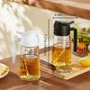 16 Oz/470 Ml Glass Oil Sprayer for Cooking  2-in-1 Olive Oil Dispenser Bottle for Kitchen Gadgets BBQ - Black
