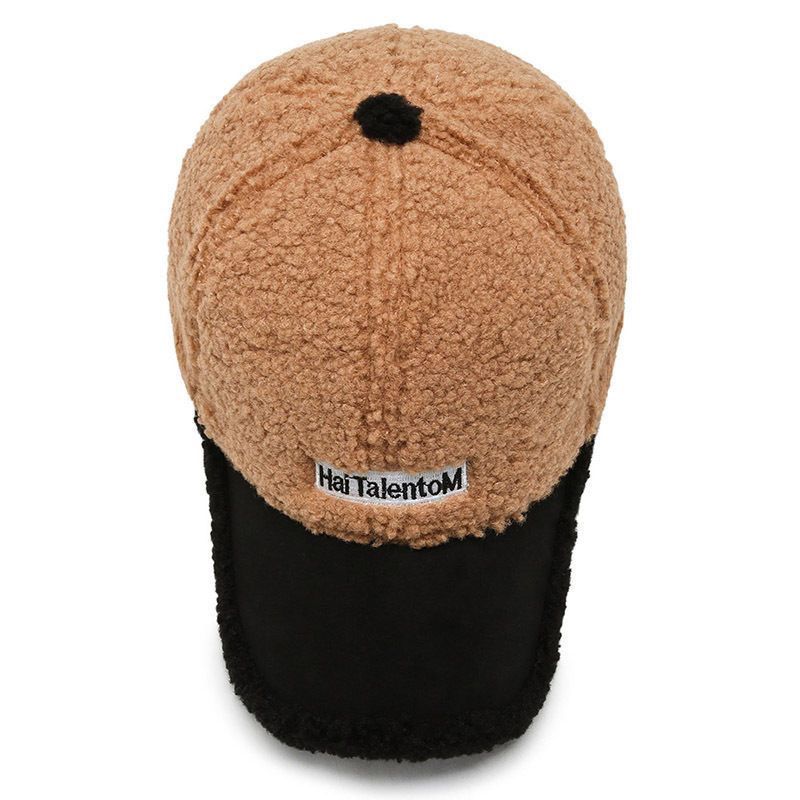 Hats Men's and Women's Winter New Lamb Wool Baseball Women's Cap Winter Thickened Warm