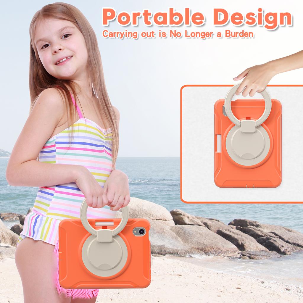 Hybrid Case for IPad Mini 7 A17 Pro 2024 Mini 7 2021 8.3 Inch Model A2993 A2995 A2996 A2567 A2568 A2569 360 Rotating Stand Cover