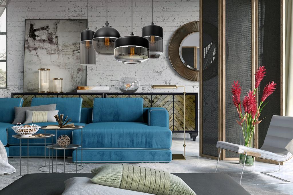 HANGING CEILING LAMP, GLASS PLAFON, LED LAMP