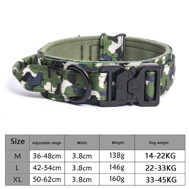 Durable Tactical Dog Collar Leash Military Heavy Duty For Medium Large Dogs Collars German Shepherd Walking Training Accessories