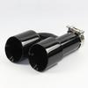 Car Accessories Stainless Steel and Bright Face Without Marked H-type Double Outlet Straight Edge Exhaust Pipe Tailpipe
