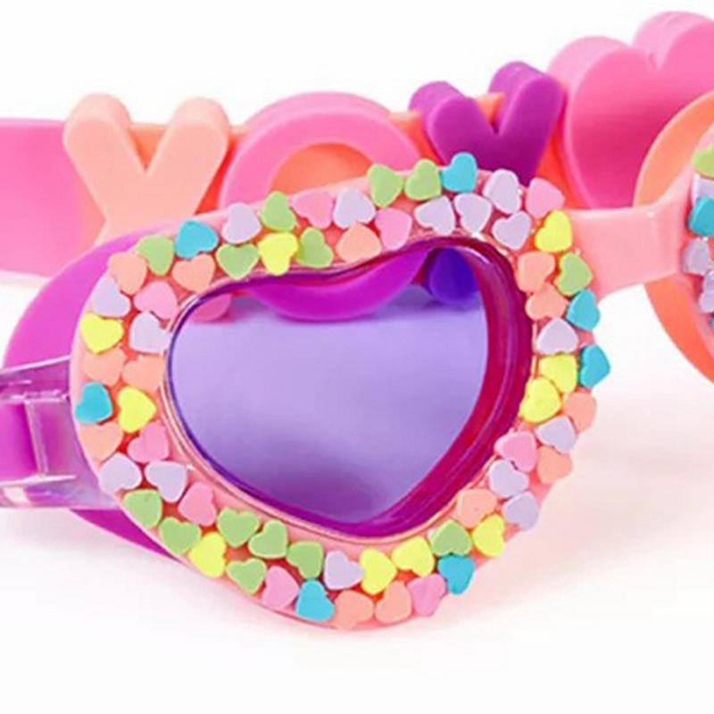 New Waterproof Children's Swimming Goggles Cartoon Heart Shape UV Fogging Proof Swim Training Glasses For Children Kids Gifts