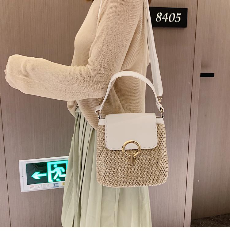 SCIONE Small Small Bag Women's Straw Woven Bag Wild Chain Single Shoulder Messenger Bag