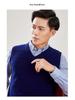 Men's Loose Fit Wool Crew Neck Sweater Vest - Sleeveless Pullover for Spring & Autumn