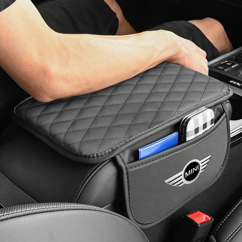1Pcs Leather Car Armrest Mat Tissue Boxes Height Pad Armrest Box For MINI Cooper Countryman Clubman F54 F56 F55 F60 R60 R61