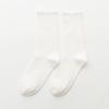 Female Autumn and Winter New Products Retro All Match Pure Color Cotton Tube Stack Socks
