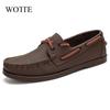 Fashion Mens Loafers Casual Leather Flats Shoes Breathable Slip On Shoes for Male Work Office Driving Sneakers Comfortable Zapatos