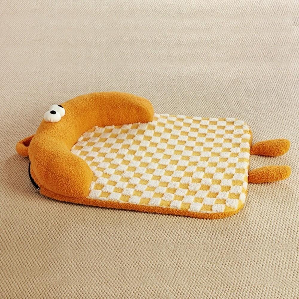 Cartoon Warm Cat Sleeping Mat Pillow Design Checkered Dog Sofa Bed Non Slip Removable Pet Mattress Indoor S