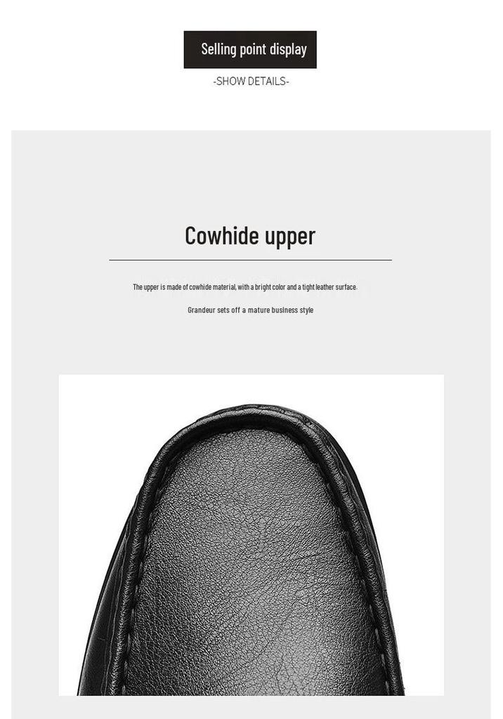 Men's Large Size Leather Slip-On Driving Shoes, Soft Sole, Sizes 45-46.
