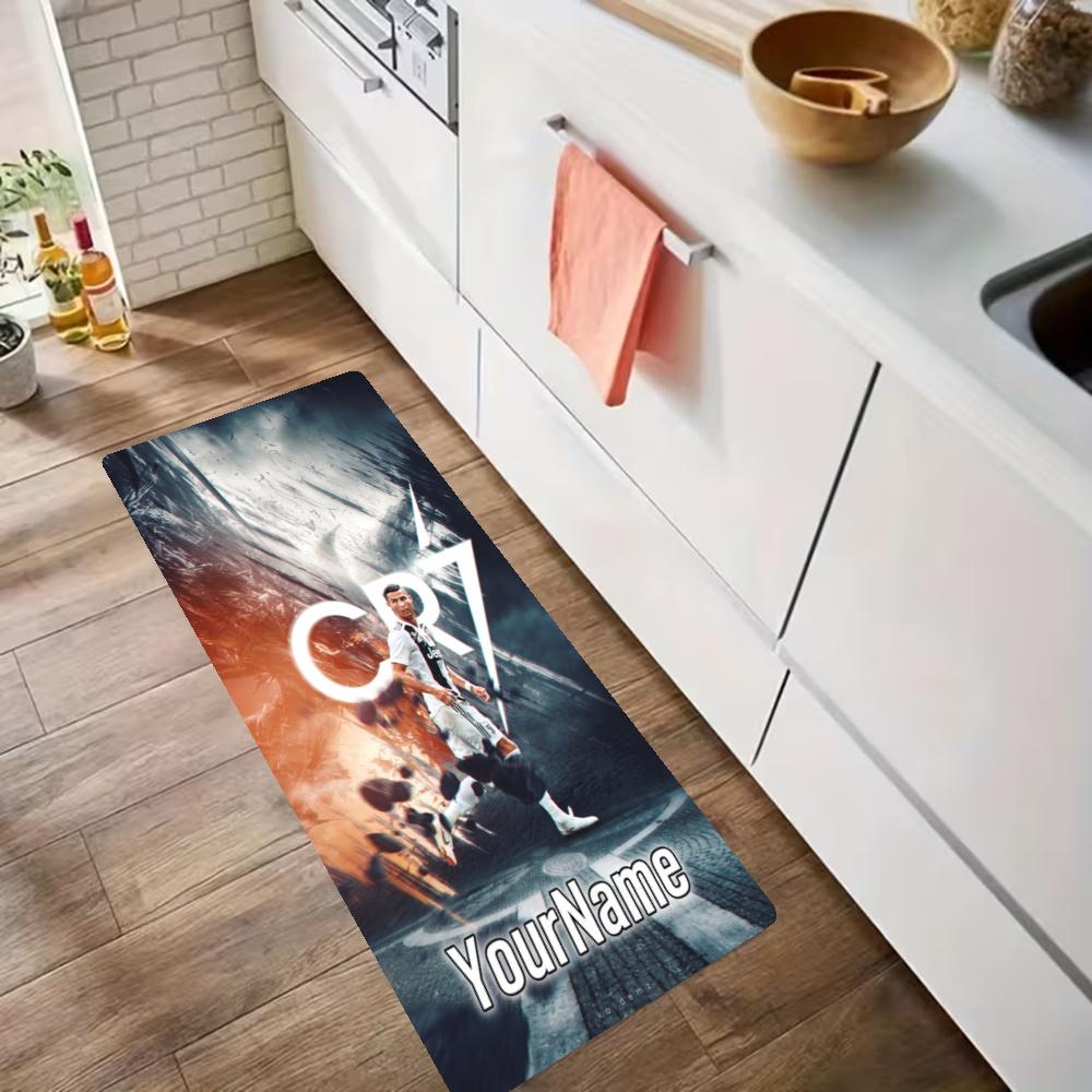 Cristiano Ronaldo Customize Your Name Kitchen Rug Runner Rug Laundry Mat Hallway Entryway The Best Gift Choice