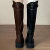 Fashion Waterproof Women 2025 Autumn and Winter New Foreign Style Travel High Boots Non-slip Long Boots