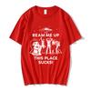 Beam Me Up This Place Sucks Eddie Munson Demogorgon T Shirt Unisex Women Cotton Casual Tshirts Fashion Short Sleeves Tshirt Tops